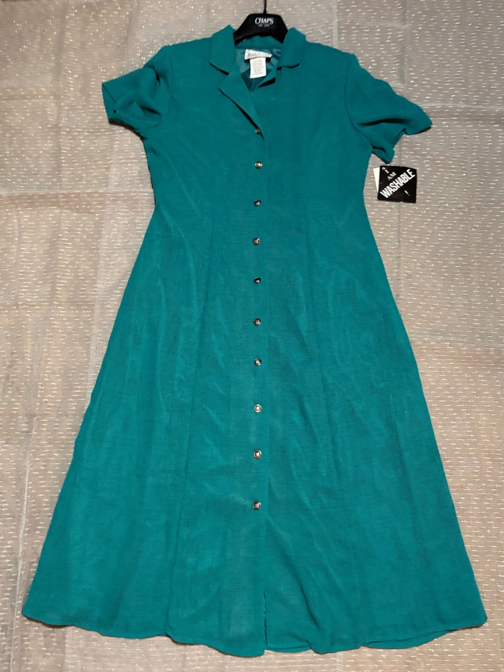 Miss Dorby Teal Button-Front Midi Dress p2p21 #2060